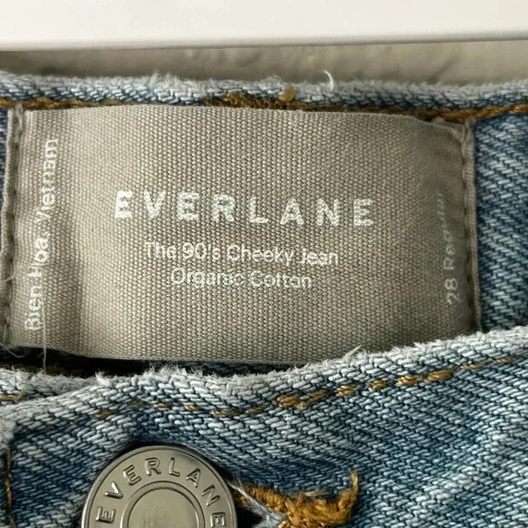 Everalne 90's cheeky ankle jean organic cotton light wash size 28 - Picture 4 of 10